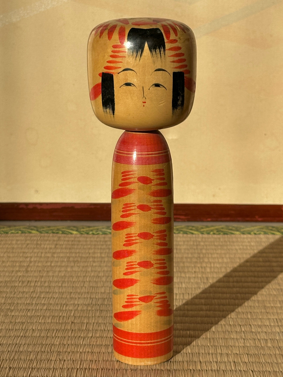 Vintage Kokeshi Doll — Togatta, 24 cm