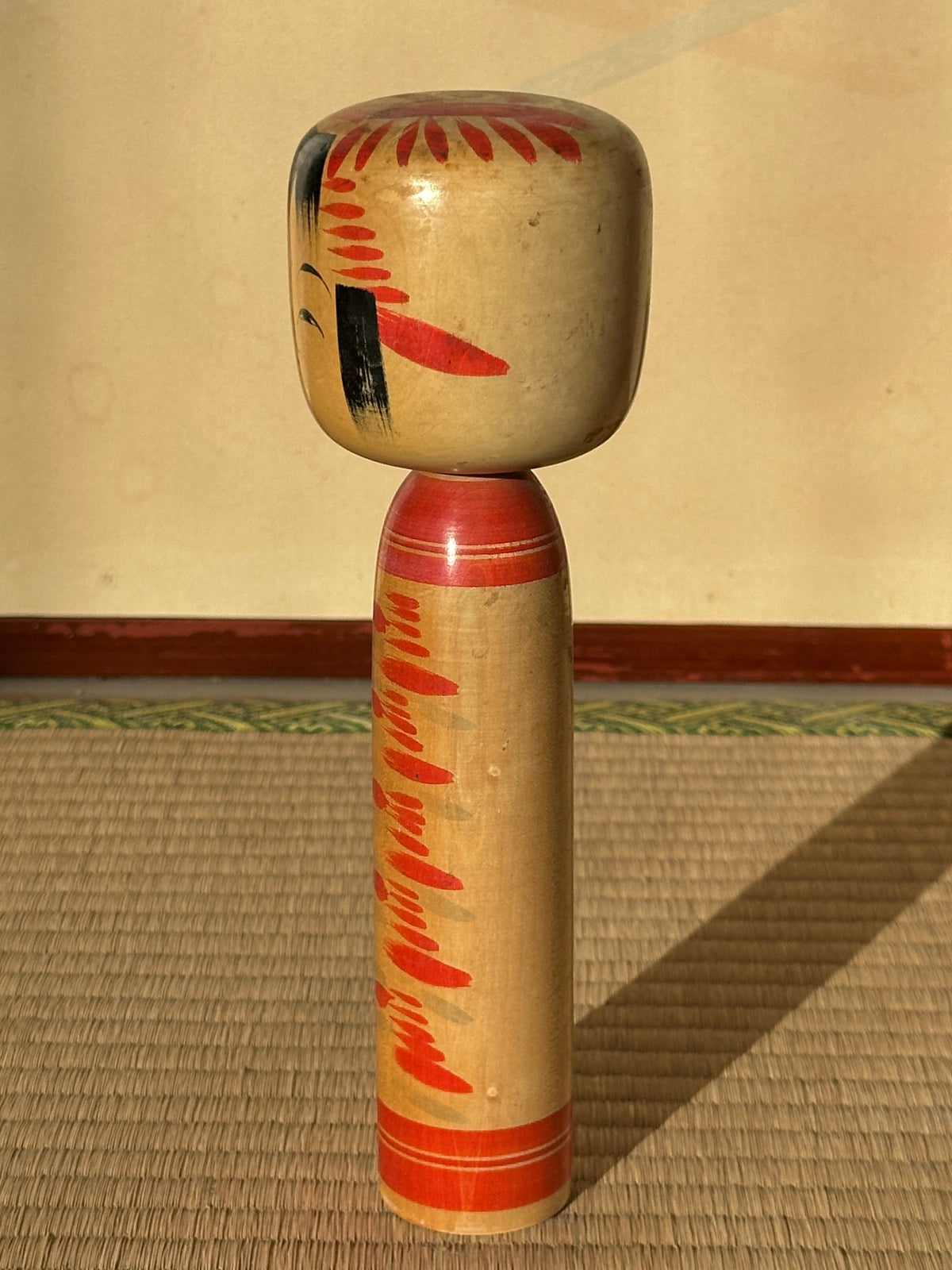 Vintage Kokeshi Doll — Togatta, 24 cm