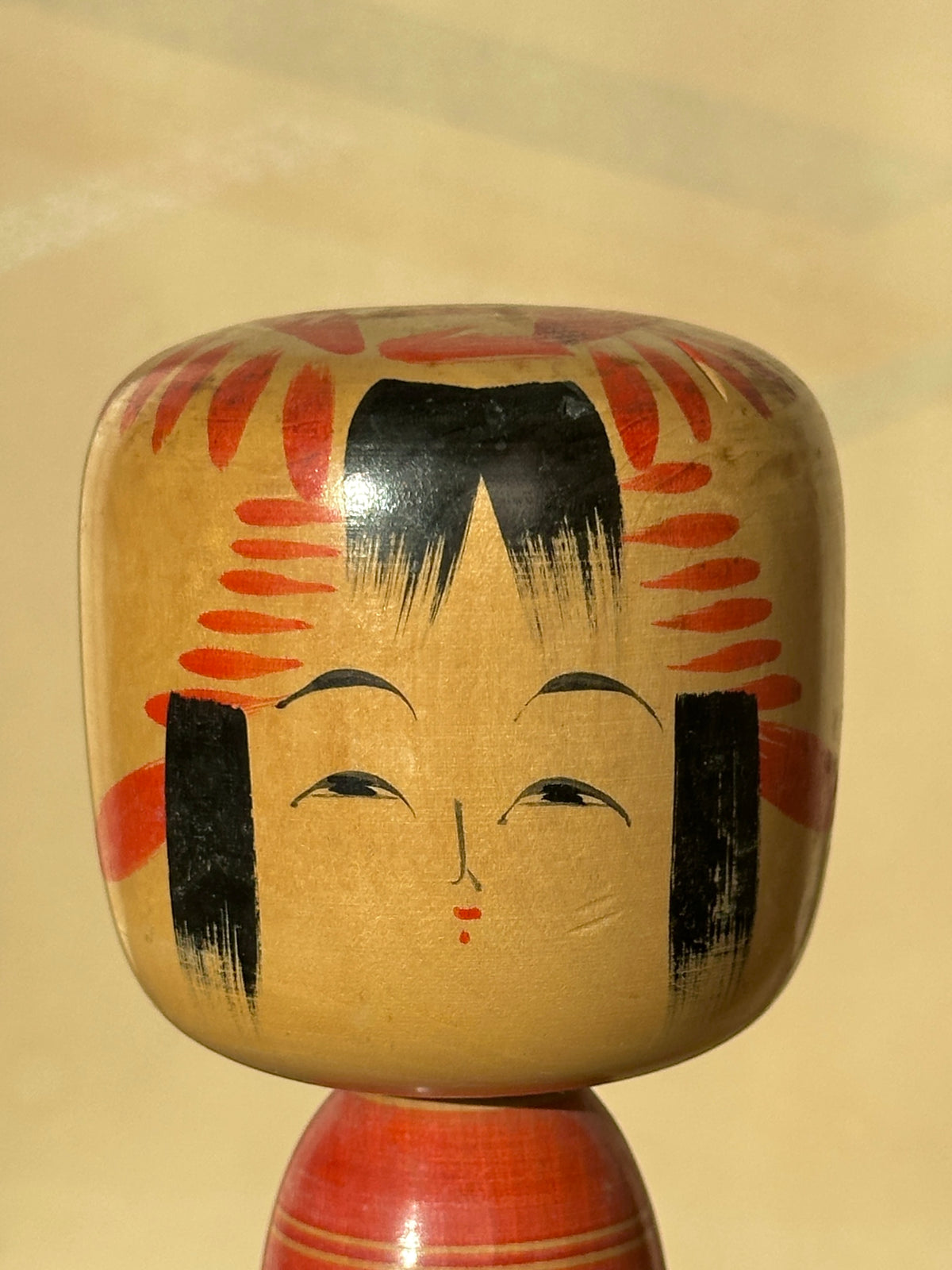 Vintage Kokeshi Doll — Togatta, 24 cm