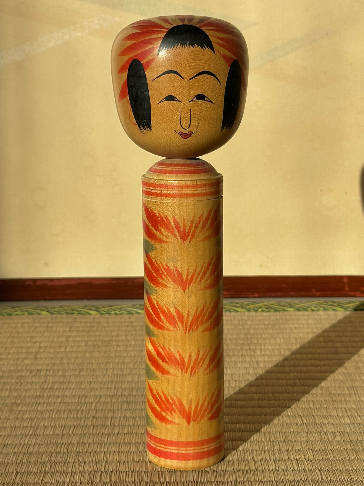 Vintage Kokeshi Doll — Togatta, 25 cm