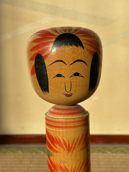 Vintage Kokeshi Doll — Togatta, 25 cm