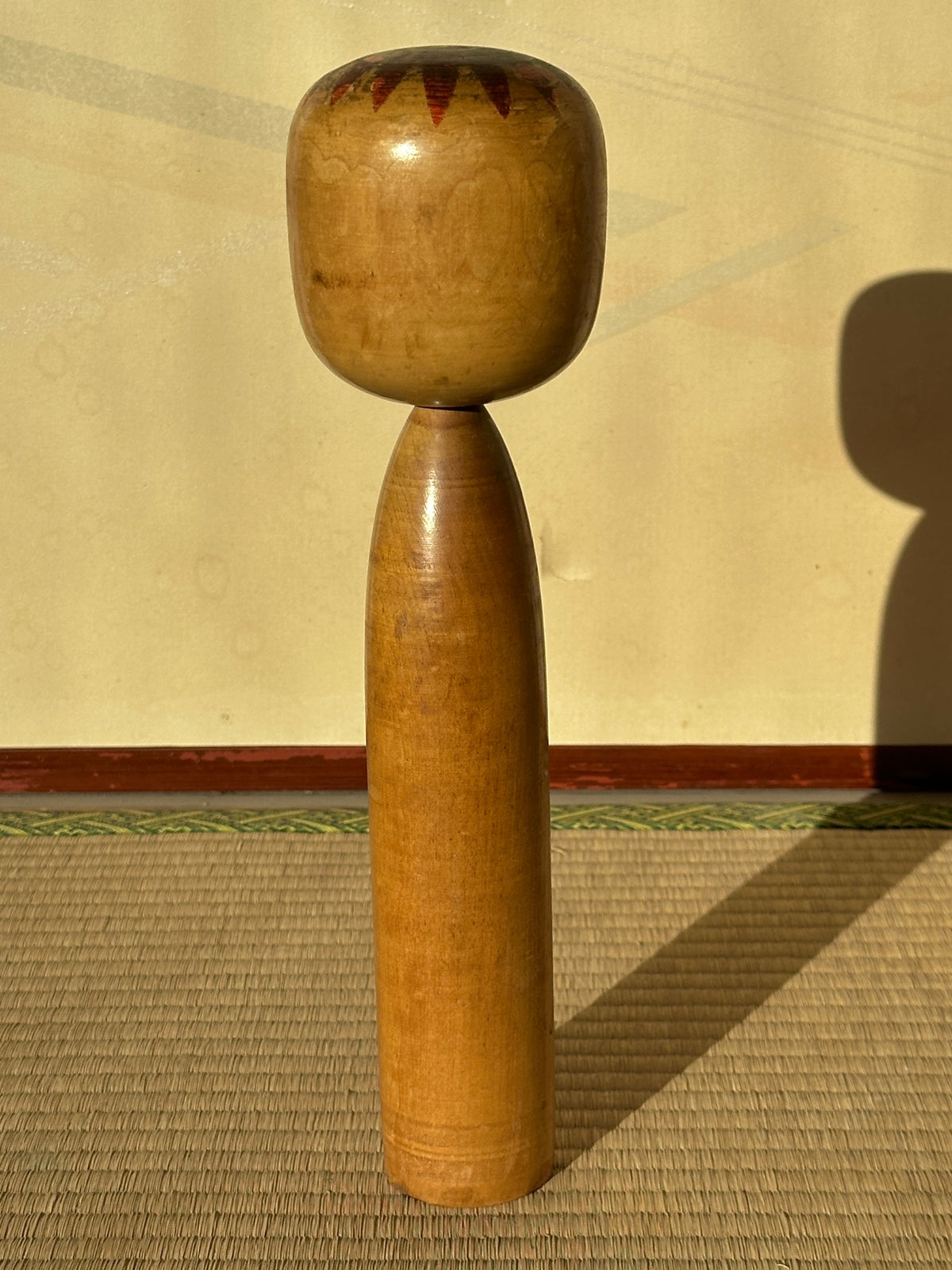 Vintage Kokeshi Doll — Togatta, 33.5 cm