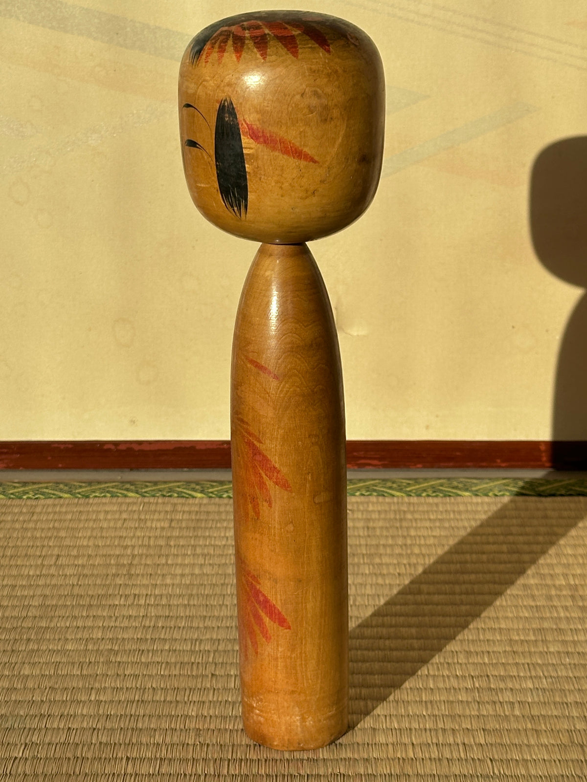 Vintage Kokeshi Doll — Togatta, 33.5 cm