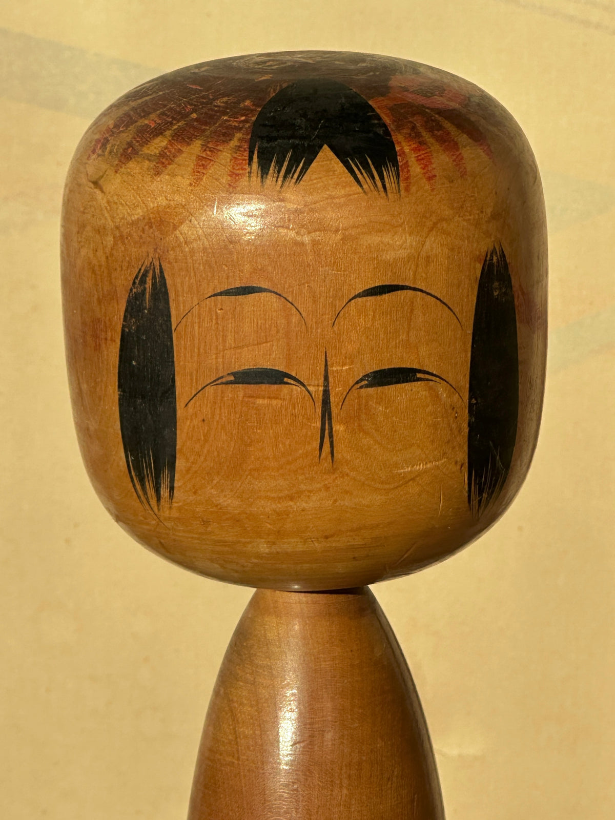 Vintage Kokeshi Doll — Togatta, 33.5 cm