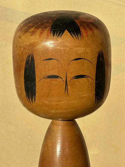 Vintage Kokeshi Doll — Togatta, 33.5 cm