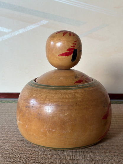 Vintage Kokeshi Doll — Ejiko, 23 cm