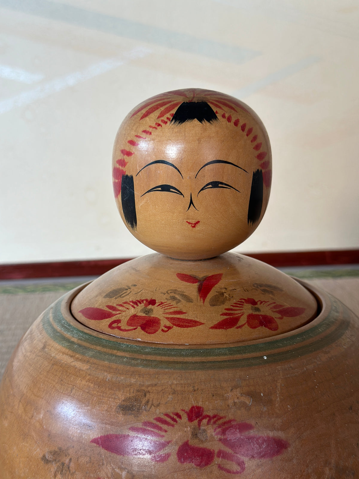 Vintage Kokeshi Doll — Ejiko, 23 cm